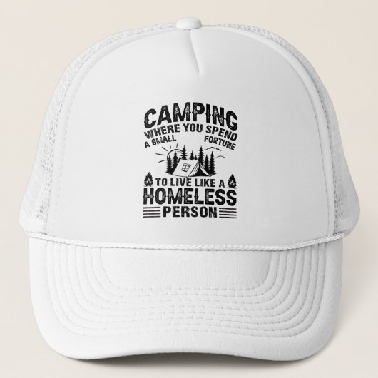 Casquette Drôle de dire de camping (Devant)