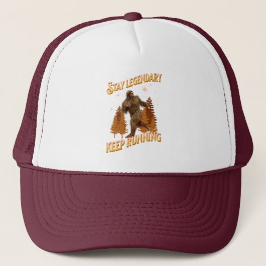 Casquette Drôle de motivation de course de Bigfoot (Devant)
