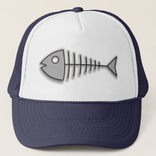 Casquette drôle de pêcheur d'os de poissons de (Devant)
