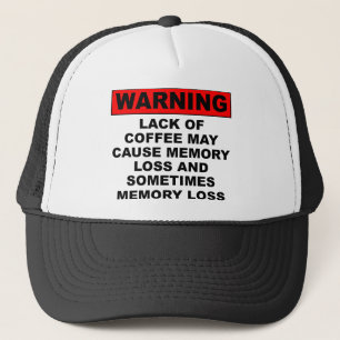 Casquette drôle de perte de mémoire de café