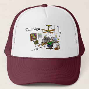 Casquette drôle de radio-amateur de caverne de