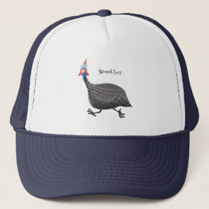 Casquette Drôle dessin animé d'oiseau de Guineafowl