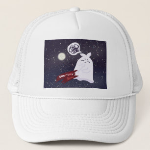 Casquette Drôle d'humour d'Halloween surpensant Fantôme