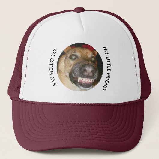 Casquette Drôle Dites Hello Black & Tan German Shepherd Chie (Devant)