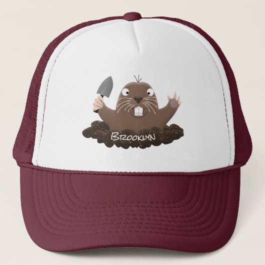 Casquette Drôle gopher de poche creusant dessin dessin de de (Devant)
