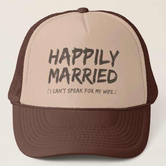 Casquette drôle heureusement marié (Devant)