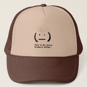 Casquette Drôle Lol Mon Cerveau Sans Café Emoji Typographie