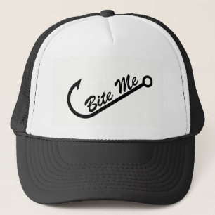 Casquette Drôle "mordez moi" et l'hameçon