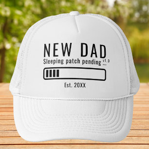 Casquette Drôle Nouveau Papa Sommeil Patch En Attente Noir