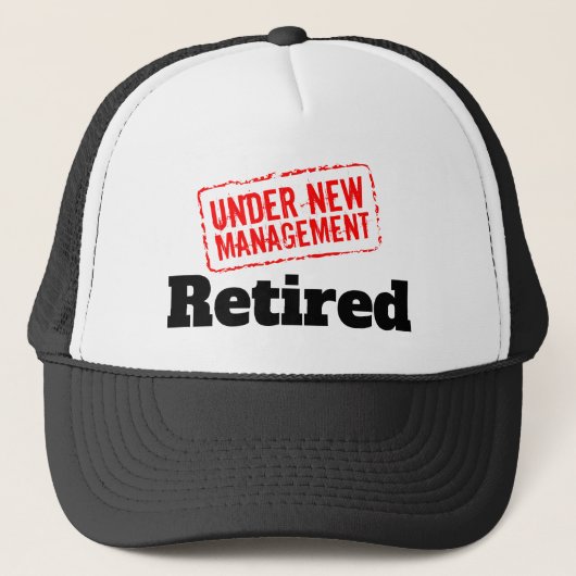 Casquette Drôle retraite sous un nouveau timbre rouge de ges (Devant)