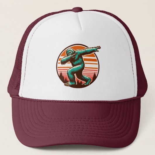 Casquette Drôle Sasquatch Bigfoot Dabbing Personnalisé (Devant)