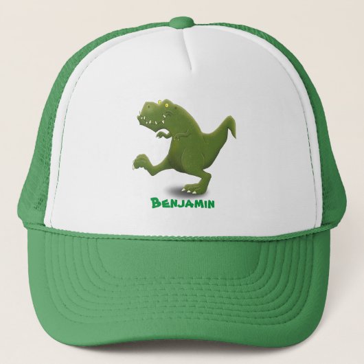 Casquette Drôle T rex dinosaure dessin animé humour (Devant)