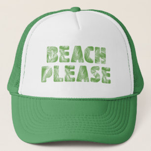 Casquette Drôle Typographie Palmier - Plage, S'Il Vous Pla
