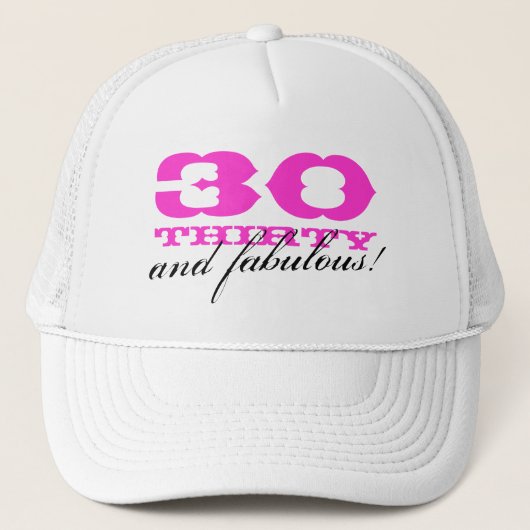 casquette du 30e anniversaire| 30 et fabuleux! (Devant)