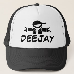 Casquette du casquette   du DJ avec les écouteurs