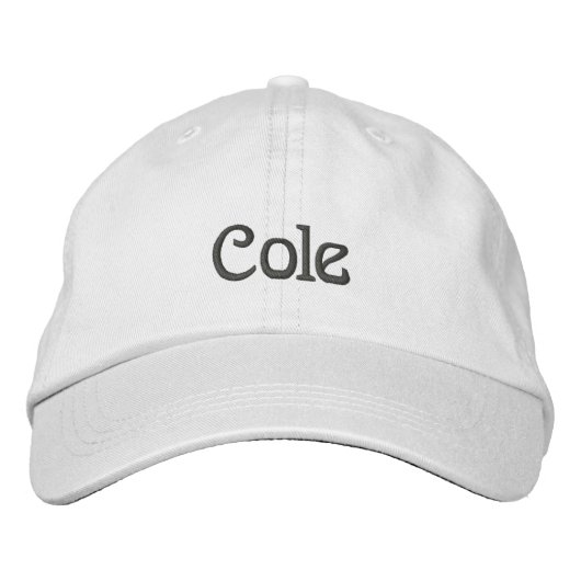 CASQUETTE du concepteur de noms COLE (Devant)