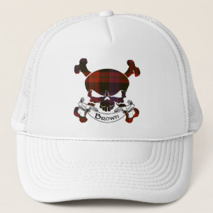 Casquette du crâne de Tartan Brown