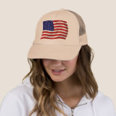 Casquette du drapeau des États-Unis d'Amérique (En situation)