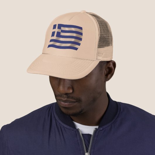 Casquette du drapeau grec (En situation)