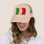 Casquette du drapeau italien (En situation)