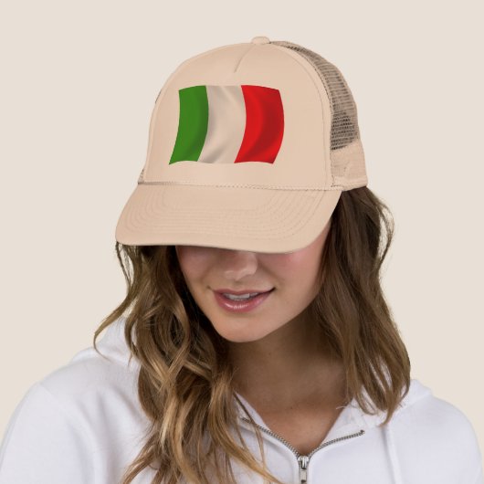 Casquette du drapeau italien (En situation)