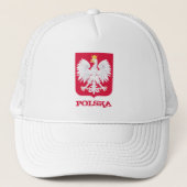 Casquette du drapeau polonais, Herbe Eagle Polski  (Devant)
