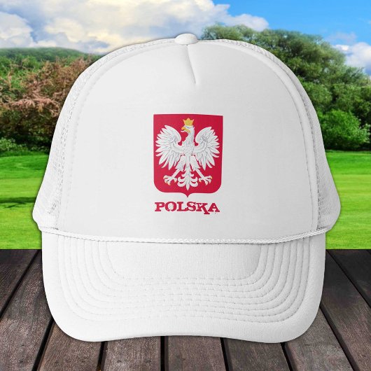 Casquette du drapeau polonais, Herbe Eagle Polski 