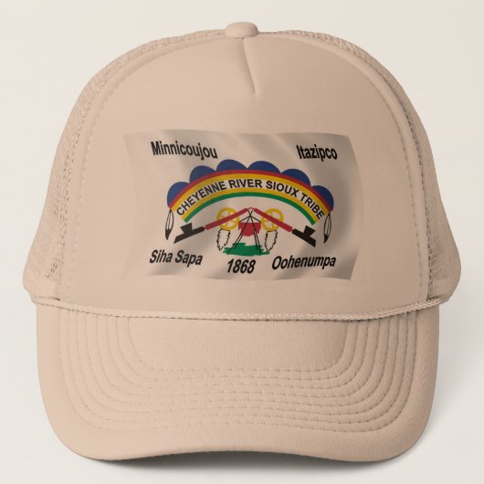 Casquette du drapeau sioux de la rivière Cheyenne (Devant)