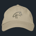 Casquette du logo Hamell Horse<br><div class="desc">Logo d'élevage de chevaux pour le casquette</div>