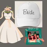 Casquette du Mariage blanc de mariée<br><div class="desc">Casquette de Mariage de mariée de texte simple à main. Idéal pour la bachelorette et la fête nuptiale.</div>