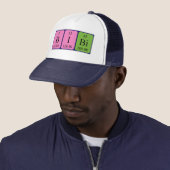 Casquette du nom de table périodique Bibi (En situation)