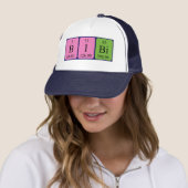 Casquette du nom de table périodique Bibi (En situation)