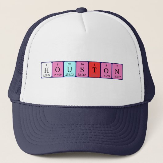 Casquette du nom de table périodique de Houston (Devant)