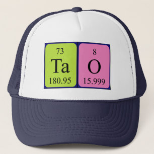 Casquette du nom de table périodique de la balise