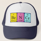 Casquette du nom de table périodique de la base (Devant)