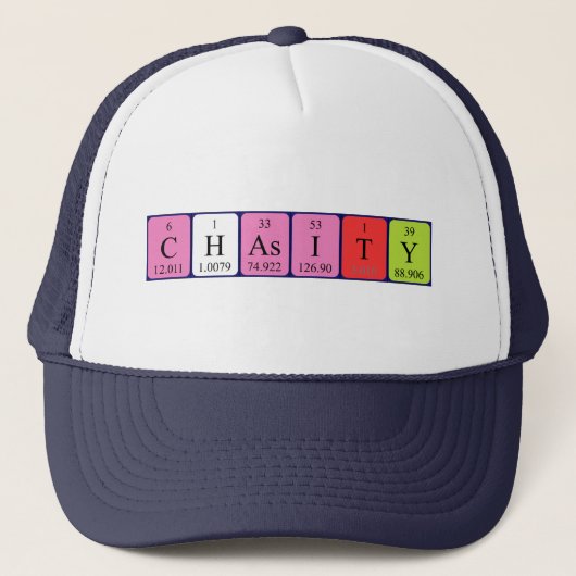 Casquette du nom de table périodique de la chaîne (Devant)