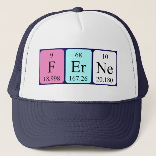 Casquette du nom de table périodique Ferne (Devant)