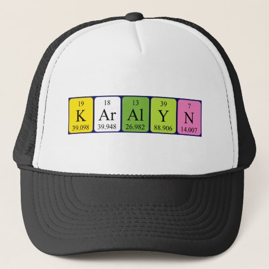 Casquette du nom de table périodique Karalyn (Devant)