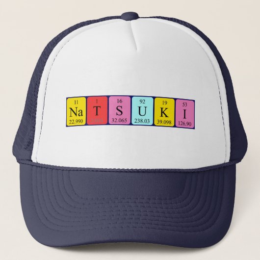 Casquette du nom de table périodique Natsuki (Devant)
