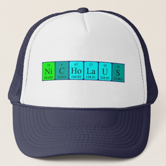 Casquette du nom de table périodique Nicholaus (Devant)