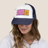 Casquette du nom de table périodique Sid (En situation)