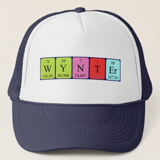 Casquette du nom de table périodique Wynter (Devant)