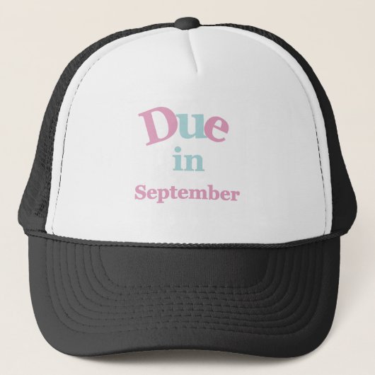 Casquette Dû rose en septembre (Devant)
