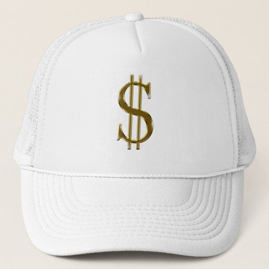 Casquette $ d'U.S.dollar d'or de signe (Devant)