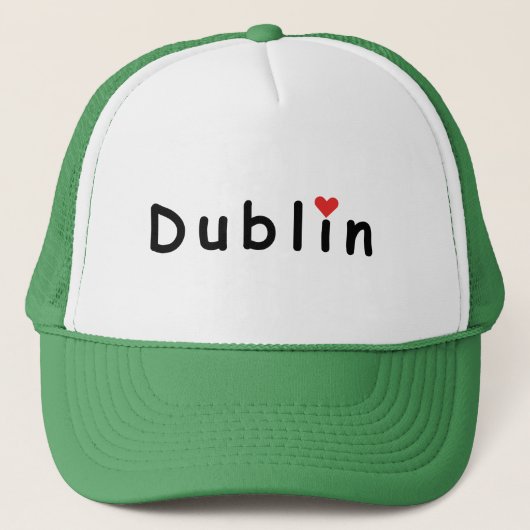 Casquette Dublin Irlande, j'aime Dublin (Devant)