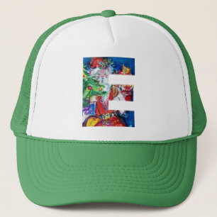 CASQUETTE E LETTER / SANTA WITH CHRISTMAS TREE MONOGRAM
