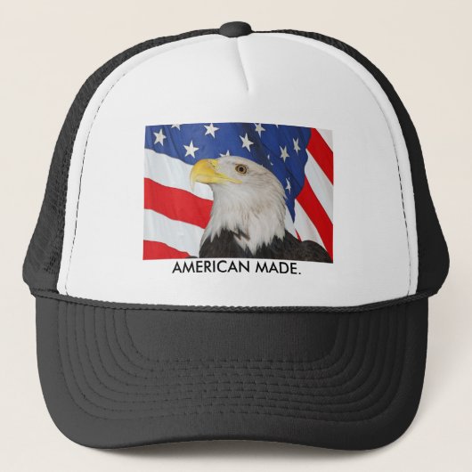 Casquette Eagle chauve patriotique et drapeau américain (Devant)