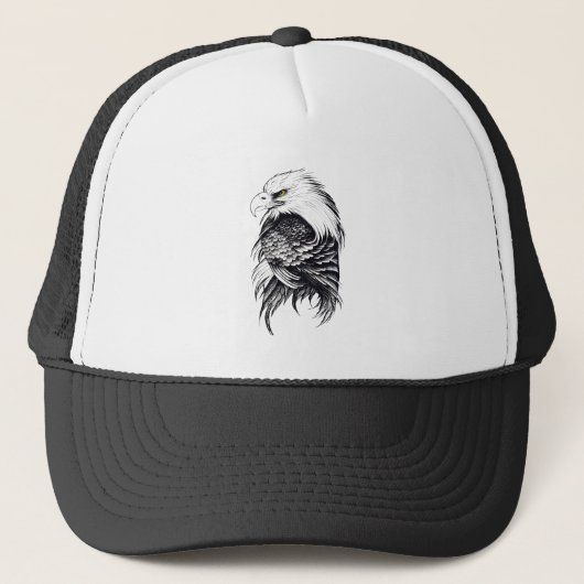 Casquette Eagle Wild Animal Nature Illustration Art tatouage (Devant)