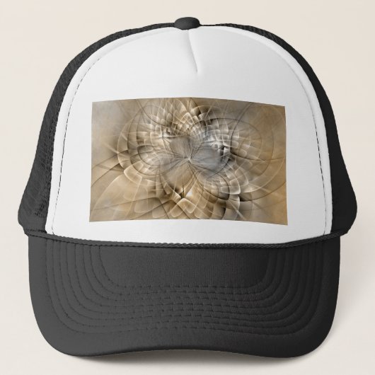 Casquette Earth Tones Abstract Modern Fractal Art Texture (Devant)