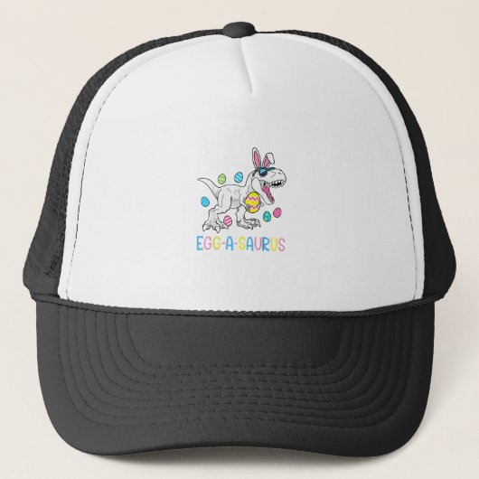 Casquette Easter Bunny Dinosaur Egg A Saurus TRex Kids Boys  (Devant)